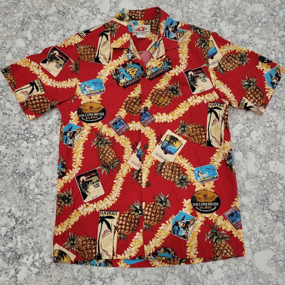Hawaiian Shirt Made In Hawaii 100% Cotton Size Small